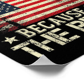 Home of the Free vanwege de dappere Amerikaanse vl Poster (Hoek)