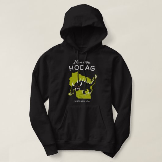 Home of the Hodag - Wisconsin, USA Cryptid Pullove Hoodie (Design voorkant)