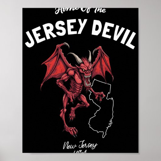 Home Of The Jersey Devil New Jersey Usa Cryptid  Poster (Voorkant)