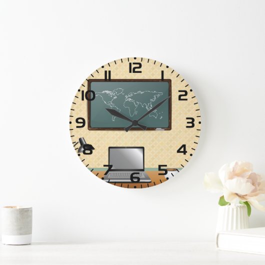 Home Office Desk Laptop Coffee Grote Klok (Huis)