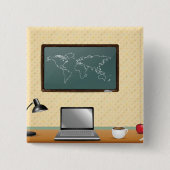 Home Office Desk Laptop Coffee Vierkante Button 5,1 Cm (Voorkant)