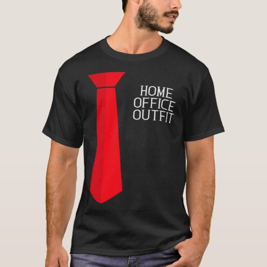 Home Office Outfit  Home Work Tie T-shirt (Voorkant)
