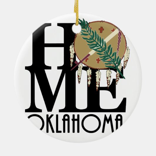 HOME Oklahoma Keramisch Ornament (Achterkant)