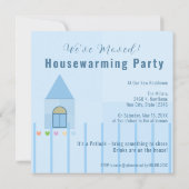 Home, Omheining en Kleurrijke Tulpen Blauwe Partij Aankondiging (Achterkant)