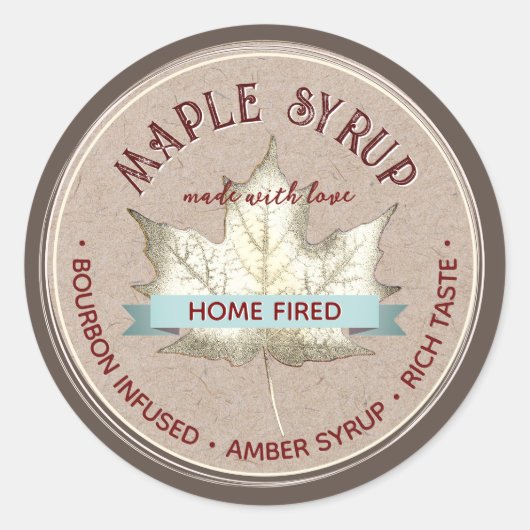 HOME ONTSLAGEN met liefde AHORNSIROOP CADEAU LABEL (Voorkant)