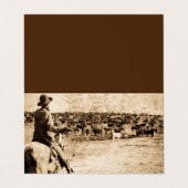 Home op de Range  Cowboy Old West Visitekaartje (Buitenkant ongevouwen)