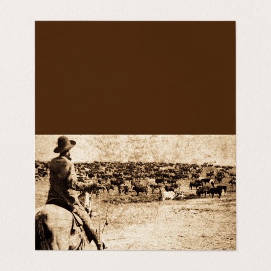 Home op de Range  Cowboy Old West Visitekaartje (Buitenkant ongevouwen)