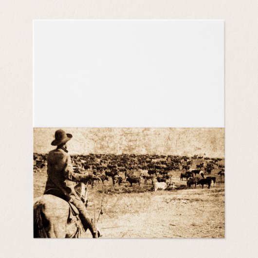 Home op de Range  Cowboy Old West Visitekaartje (Buitenkant ongevouwen)