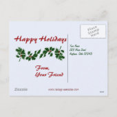 Home op de trein voor Feestdagen Briefkaart (Achterkant)