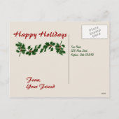 Home op de trein voor Feestdagen Briefkaart (Achterkant)