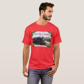 Home op de trein voor kerst Mannen Shirt (Voorkant volledig)