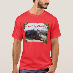 Home op de trein voor kerst Mannen Shirt