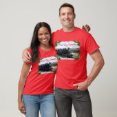 Home op de trein voor kerst Mannen Shirt (Unisex)