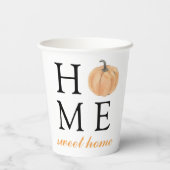 Home | Oranje pompoen | Herfst Seizoen Papieren Bekers (Achterkant)