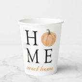 Home | Oranje pompoen | Herfst Seizoen Papieren Bekers (Voorkant)