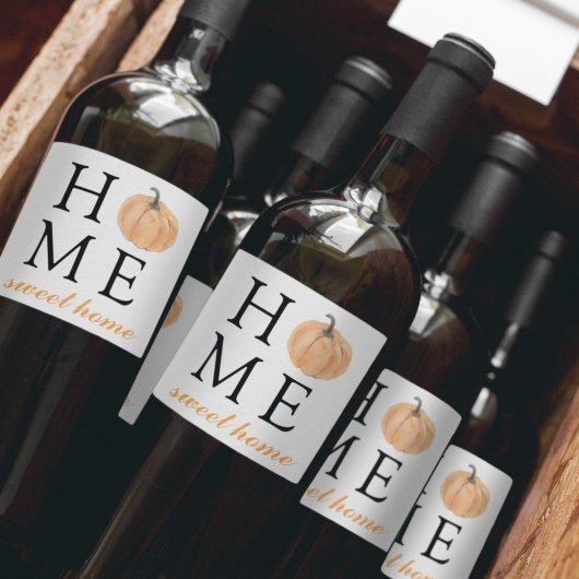 Home | Oranje pompoen | Herfst Seizoen Wijn Etiket
