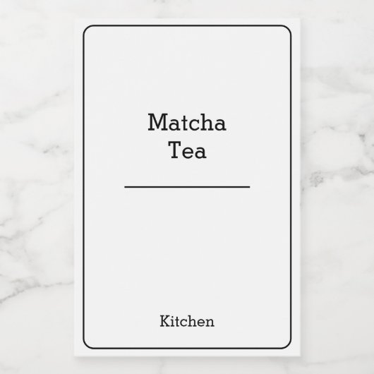 home organisatie Minimalistische Moderne opbergpot Voedselcontainer Etiket (Enkel label)