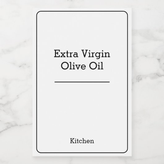 home organisatie Minimalistische Moderne opbergpot Voedselcontainer Etiket (Enkel label)