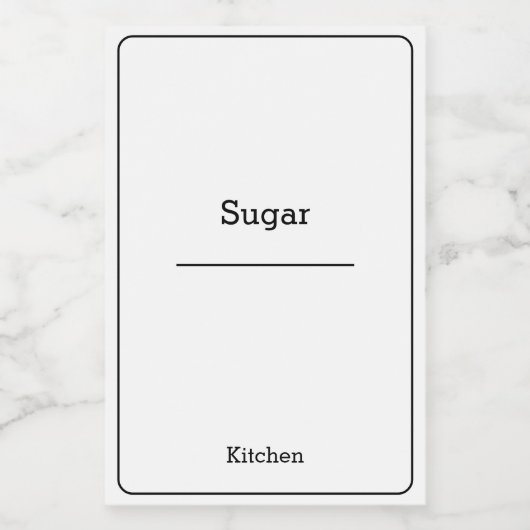 home organisatie Minimalistische Moderne opbergpot Voedselcontainer Etiket (Enkel label)