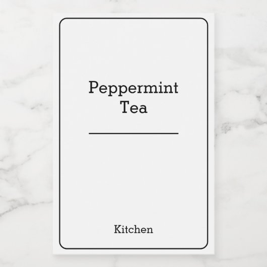 home organisatie Minimalistische Moderne opbergpot Voedselcontainer Etiket (Enkel label)