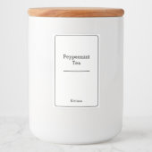 home organisatie Minimalistische Moderne opbergpot Voedselcontainer Etiket (Voorkant)