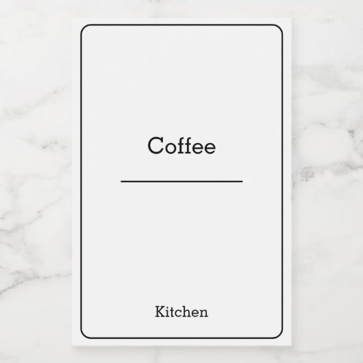 home organisatie Minimalistische Moderne opbergpot Voedselcontainer Etiket (Enkel label)