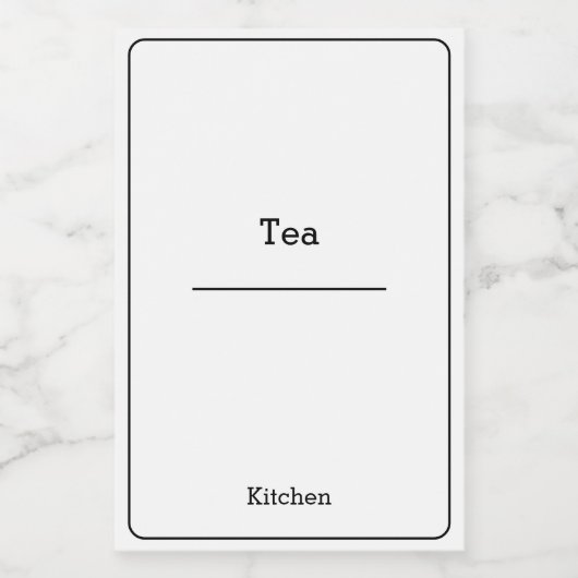 home organisatie Minimalistische Moderne opbergpot Voedselcontainer Etiket (Enkel label)