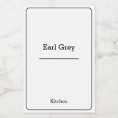 home organisatie Minimalistische Moderne opbergpot Voedselcontainer Etiket (Enkel label)