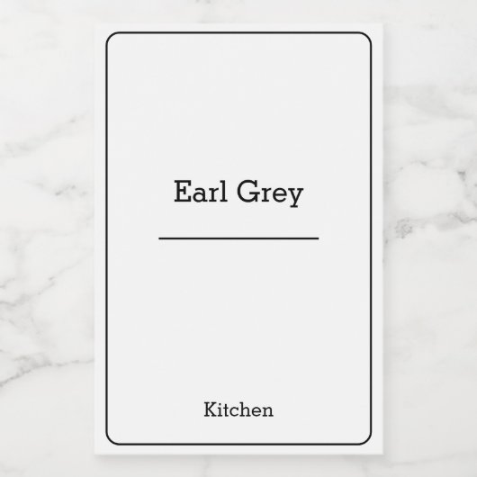 home organisatie Minimalistische Moderne opbergpot Voedselcontainer Etiket (Enkel label)