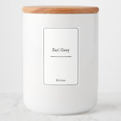 home organisatie Minimalistische Moderne opbergpot Voedselcontainer Etiket (Voorkant)