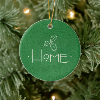 HOME Ornament, MET GEPERSONALISEERDE BOODSCHAP OP  Keramisch Ornament