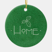 HOME Ornament, MET GEPERSONALISEERDE BOODSCHAP OP Keramisch Ornament (Voorkant)