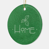 HOME Ornament, MET GEPERSONALISEERDE BOODSCHAP OP Keramisch Ornament (Links)