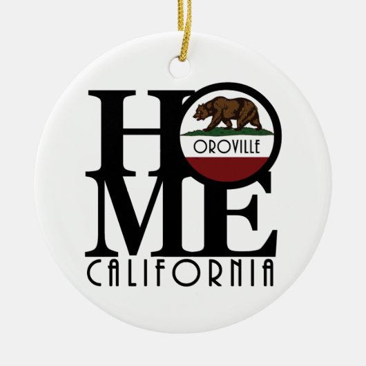HOME Oroville California Keramisch Ornament (Voorkant)