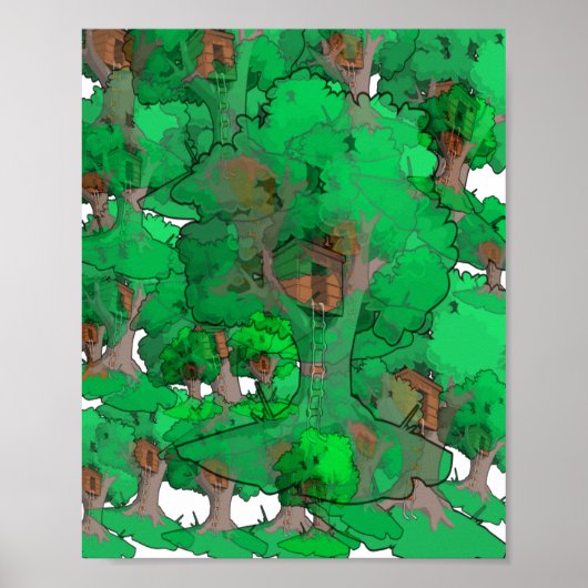 HOME OVER TREE POSTER (Voorkant)