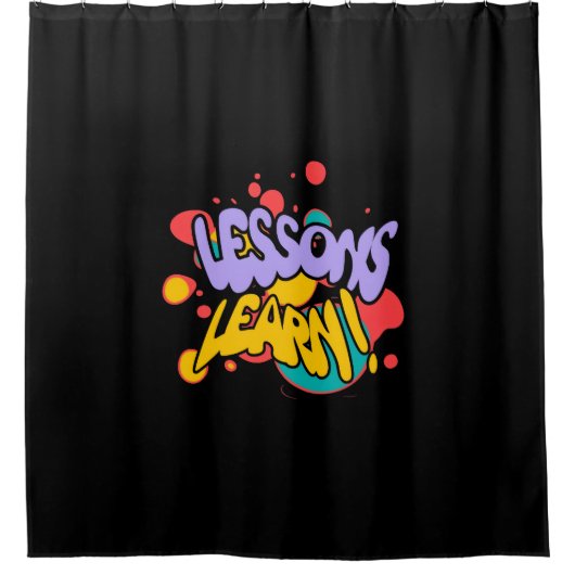 HOME PAINT SPLASH LESSONS LEARN SHOWER CURTAIN  DOUCHEGORDIJN (Voorkant)