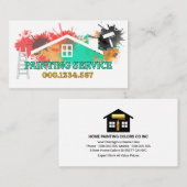 Home Paint Splatter Ladder Brush Visitekaartje (Voorkant / Achterkant)