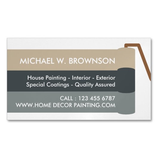 Home Painter Simple Roll Magnetisch Visitekaartje (Voorkant)