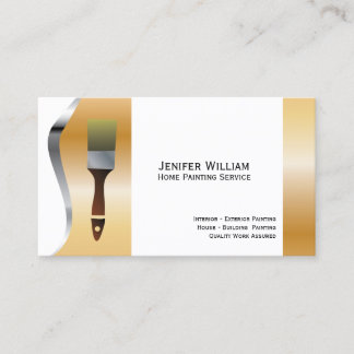 Home Painting Service Gold stripe Brush Painter Visitekaartje