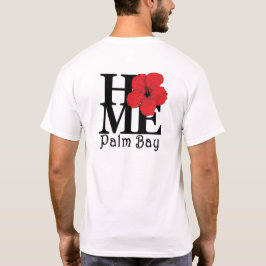 HOME Palm Bay Red Hibiscus (achterafdruk) T-shirt