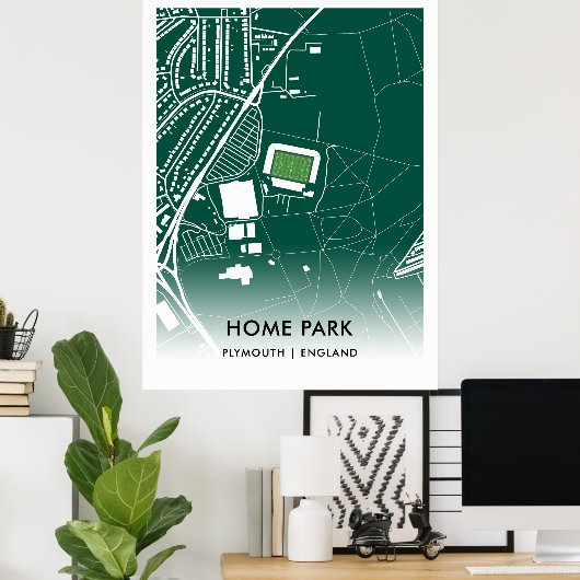 Home Park Poster - Home of Plymouth Argyle FC, Eng (Thuiskantoor)