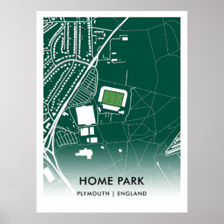 Home Park Poster - Home of Plymouth Argyle FC, Eng