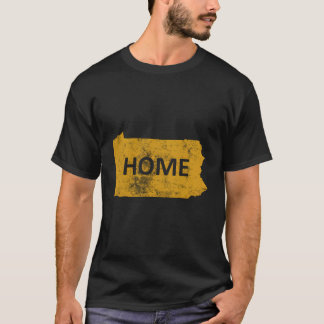 Home - Pennsylvania Zwart & Goud T-shirt