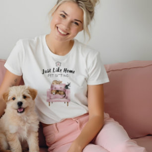 Home Pet Sitting   Hond- en kattenslapen op roze s Tri-Blend Shirt