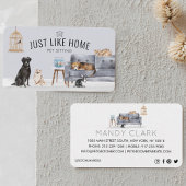 Home Pet Sitting Waterverf Cozy Home Gray Couch Visitekaartje