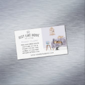 Home Pet Sitting Waterverf Cozy Home Mauve Couch Magnetisch Visitekaartje (Voorbeeld)