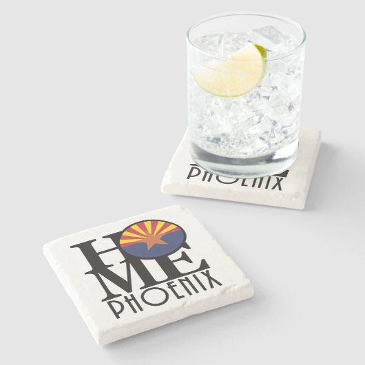 HOME Phoenix Arizona Stenen Onderzetter (Zijkant)