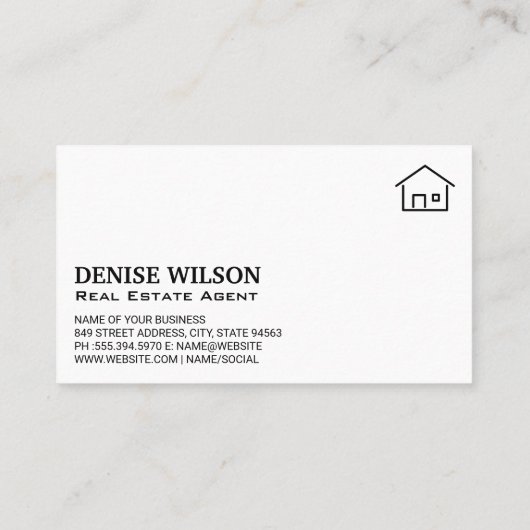 Home Pictogram en sleutels Visitekaartje (Achterkant)