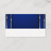 Home-pictogram | Luxe Goud Blauwe Achtergrond Visitekaartje (Achterkant)