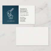 Home-pictogram | makelaar in onroerend goed visitekaartje (Voorkant / Achterkant)